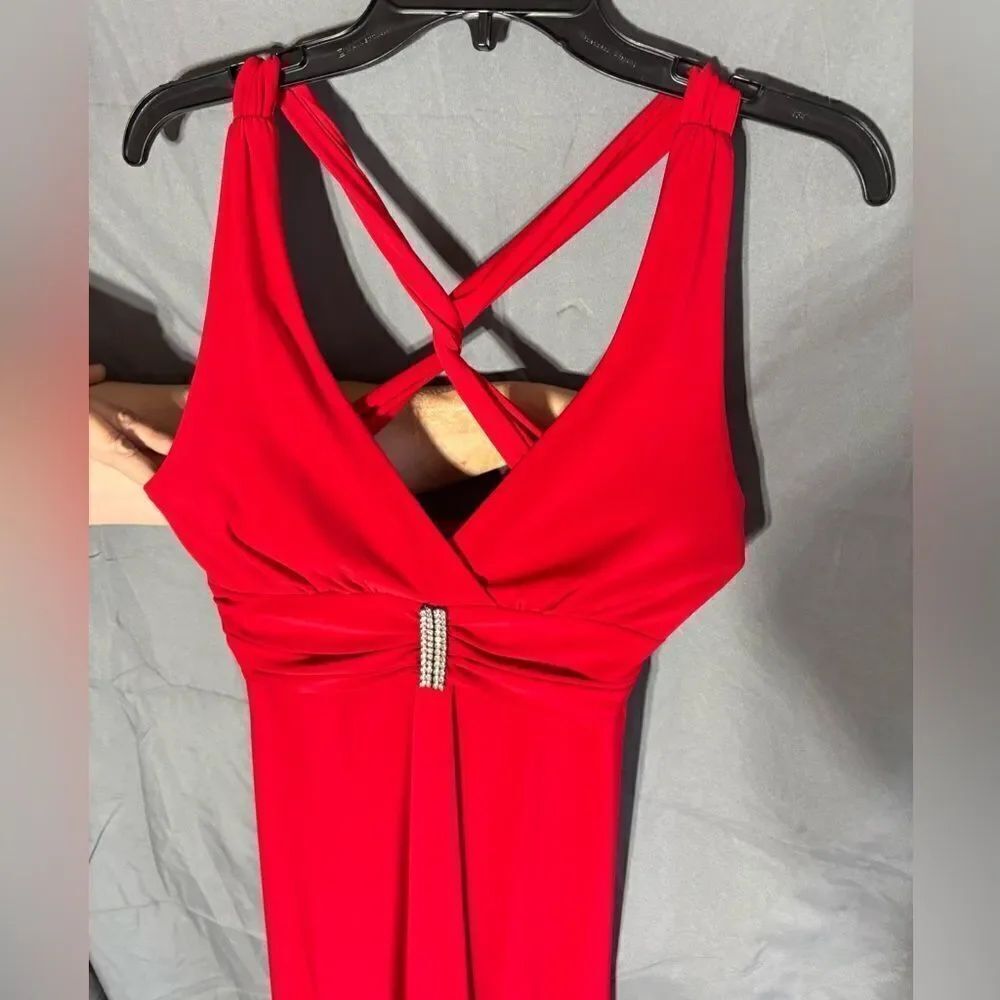 5/6 B Darlin Red Halter Knee Length Dress EPC Size 5/6